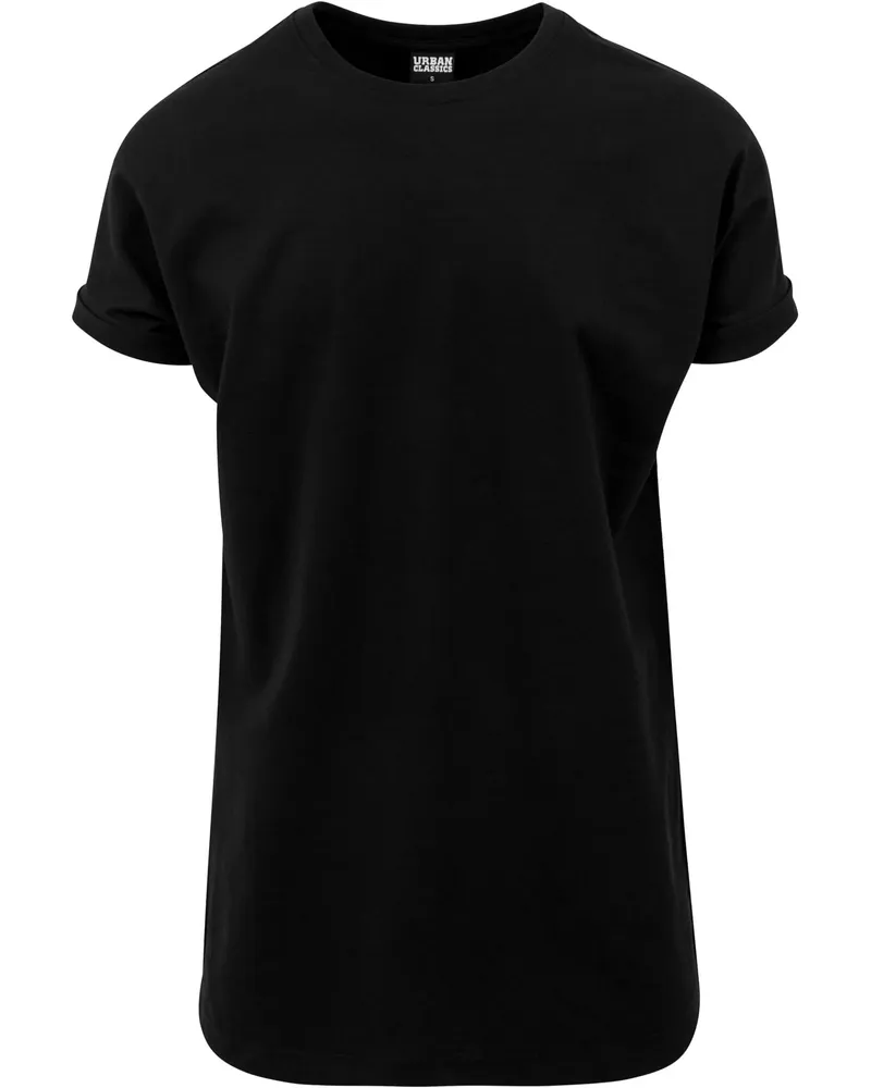Urban Classics T-Shirt Zum Krempeln für Herren (Schwarz Schwarz