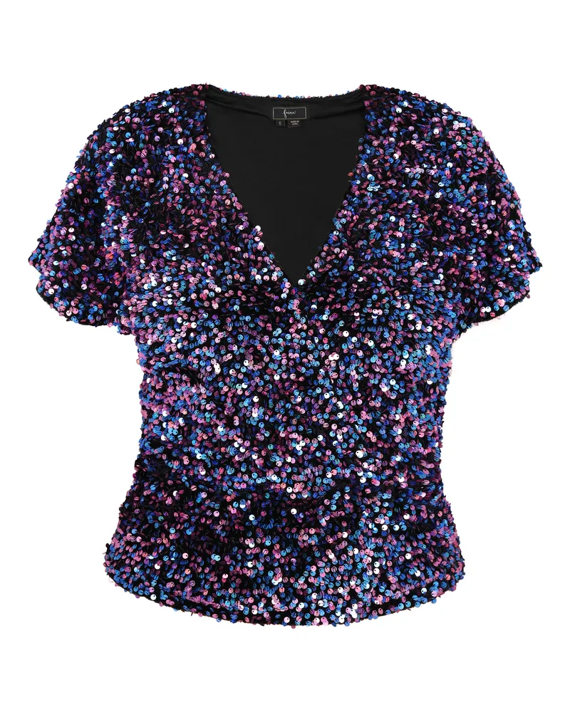 FAINA Bluse Damen blau rosa Blau