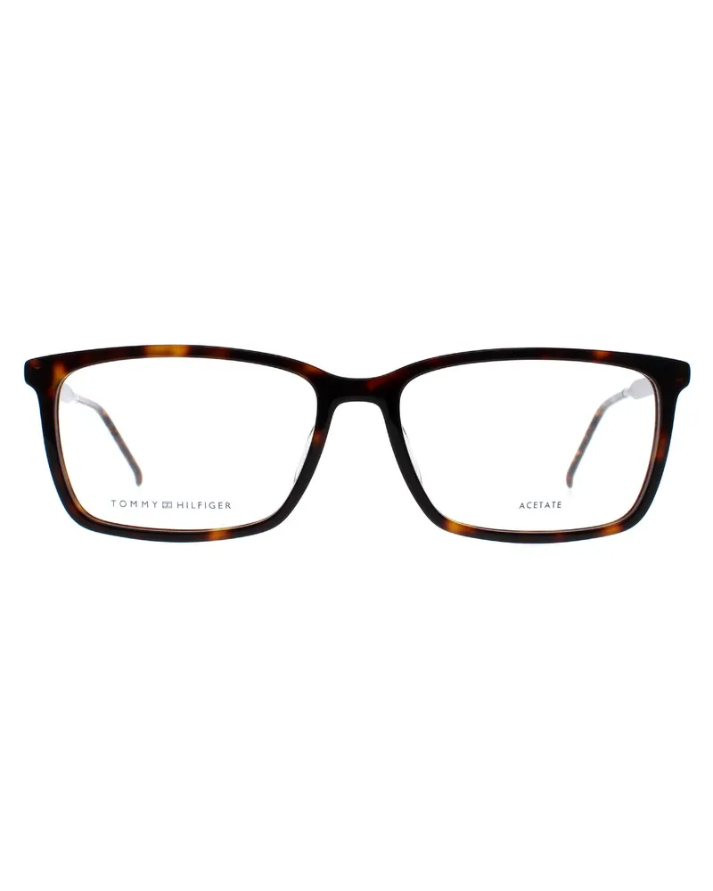 Tommy Hilfiger Rectangle Herren Dunkel Havanna TH 1641 Braun