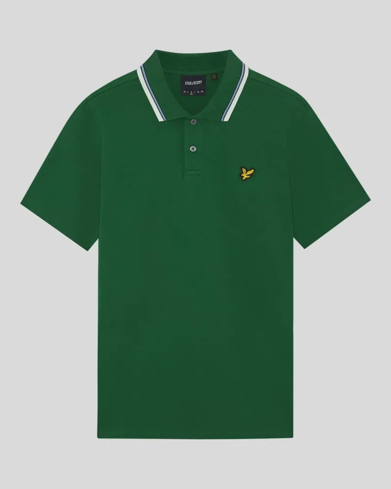 Lyle & Scott Tipped Track Poloshirt Grün