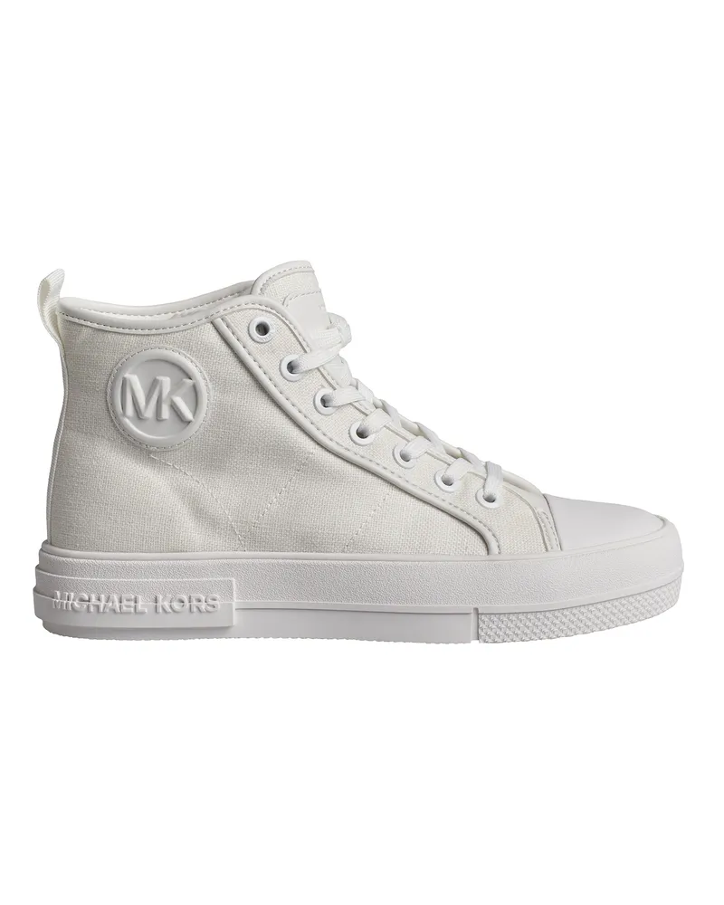 Michael Kors Evy High Top Canvas-Sneakers 43R4EYFS4D für Damen - Weiß Weiß