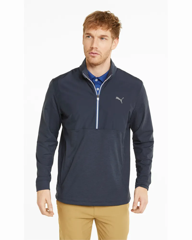 Puma Herren CLOUDSPUN WRMLBL Viertelreißverschluss Golfjacke Blau