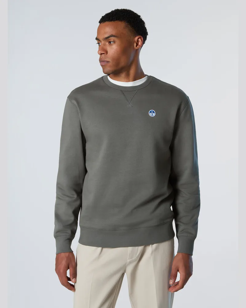 North Sails Sweatshirt Mit North Sails Aufnäher Grau