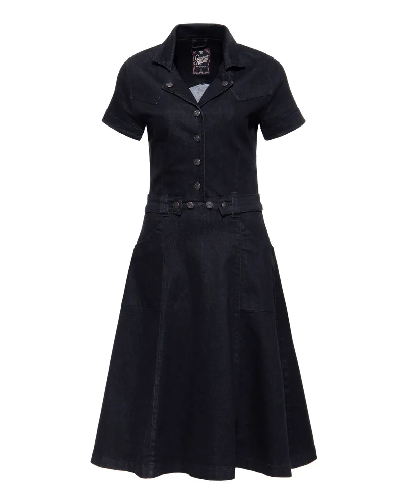 Queen Kerosin Damen Swingkleid Schwarz