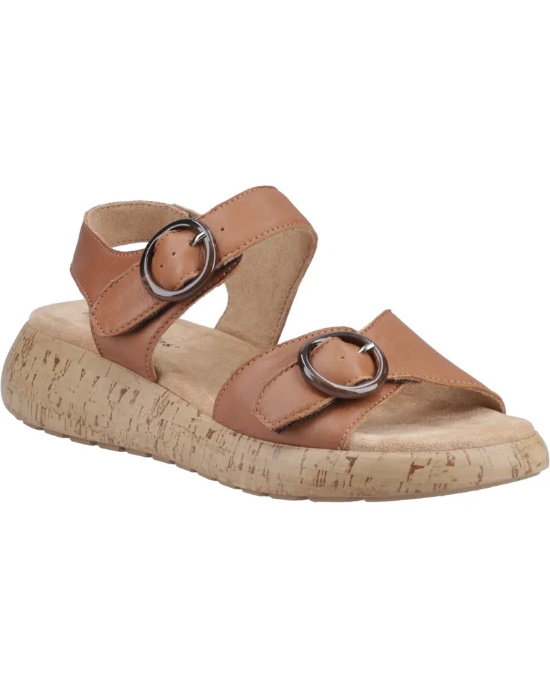 Hush Puppies Alison Leder Damen Sandalen in Tan Cognac