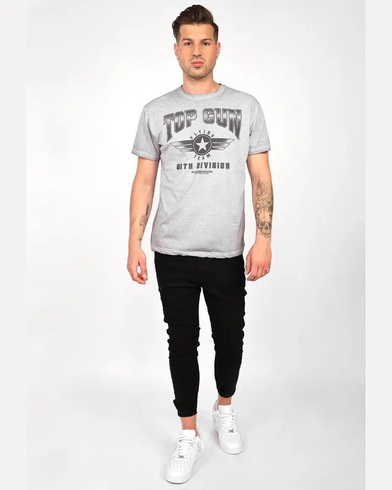 Top Gun T-Shirt TG20212105 Hellgrau
