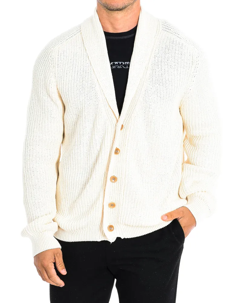 La Martina Langärmeliger Strickpullover für Männer TMS002-XC040 Beige