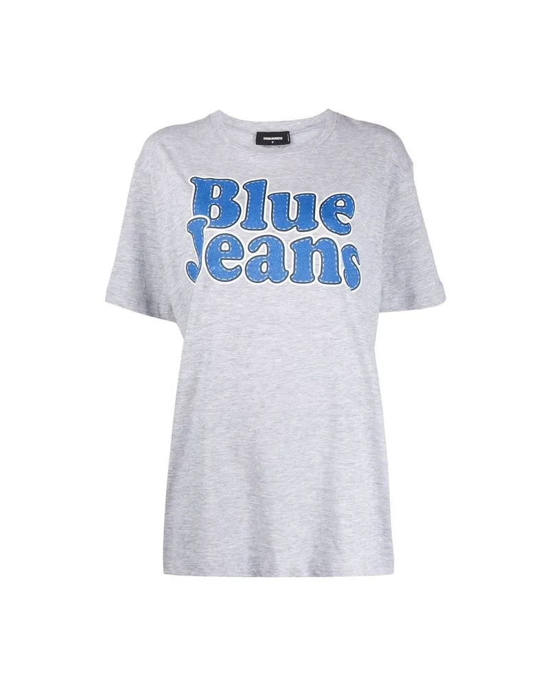 Dsquared2 Graues Baumwoll-T-Shirt - Grau Grau