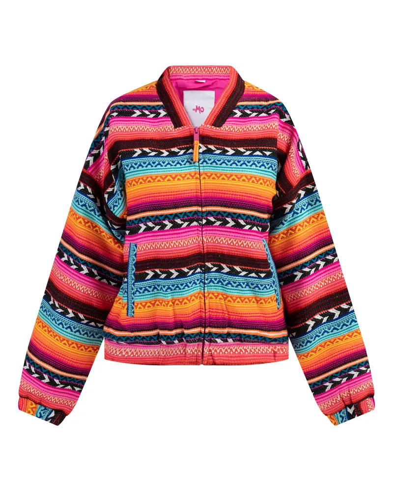 My Mo Bomberjacke Damen Mehrfarbig Neon Pink Mehrfarbig