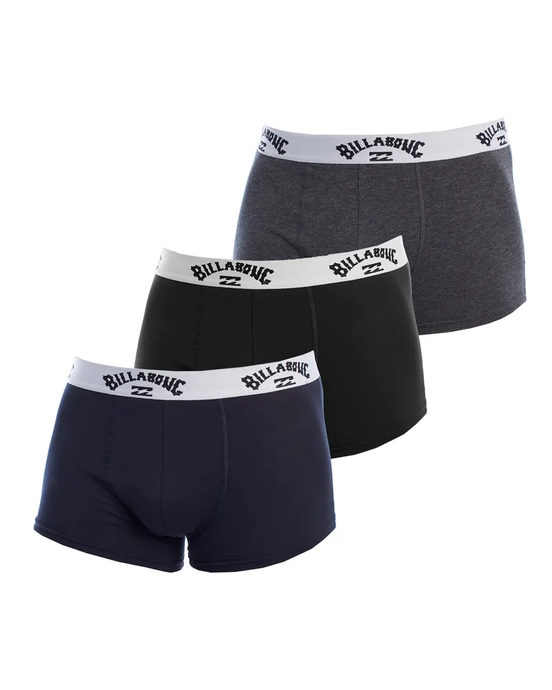 Billabong 3er-Pack BG-Boxershorts für Herren - Schwarz/Mehrfarbig Schwarz