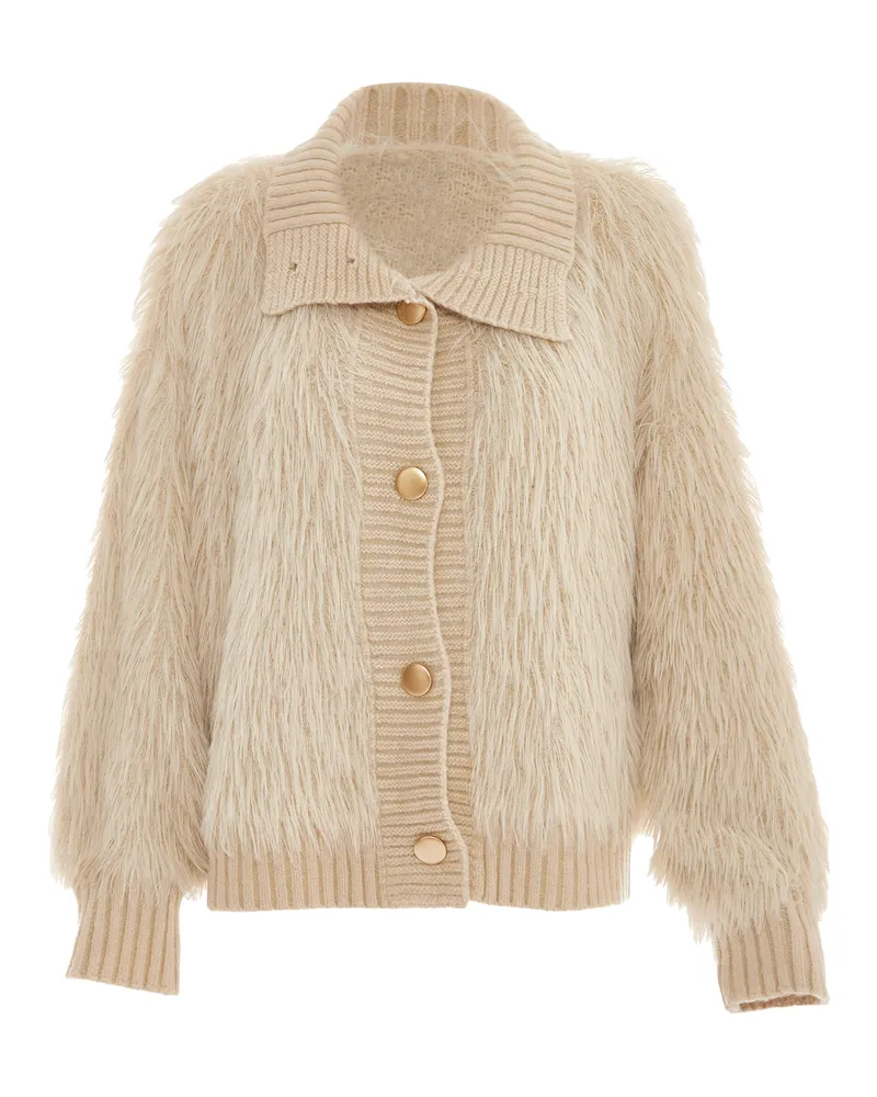 FAINA Strickjacke Damen Beige Beige