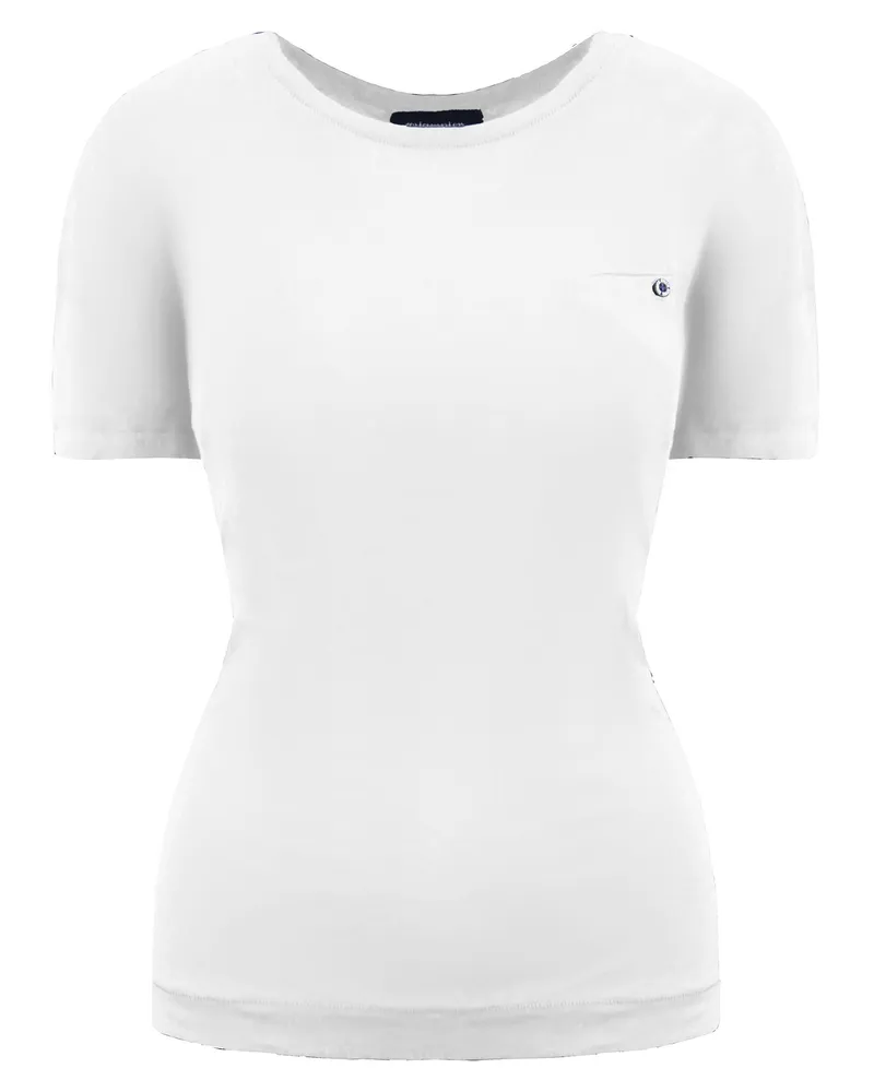 Champion Logo Womens White T-Shirt Weiß
