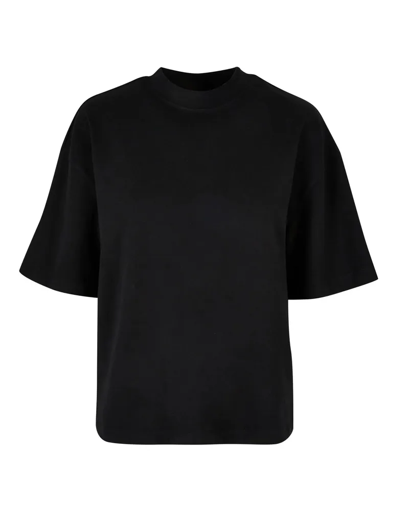 Urban Classics T-Shirt Seitenschlitze für Damen (Schwarz Schwarz