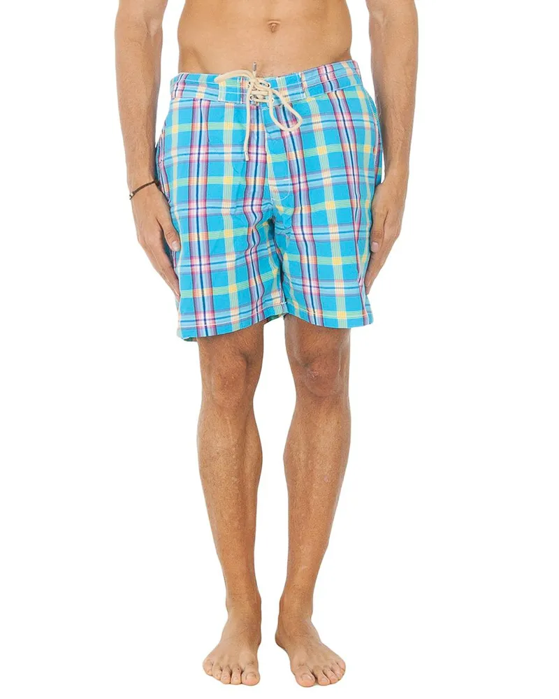 Hackett Bermuda-Badeanzug für Männer mit Klettverschluss und Schnürsenkeln HM800029 Türkis