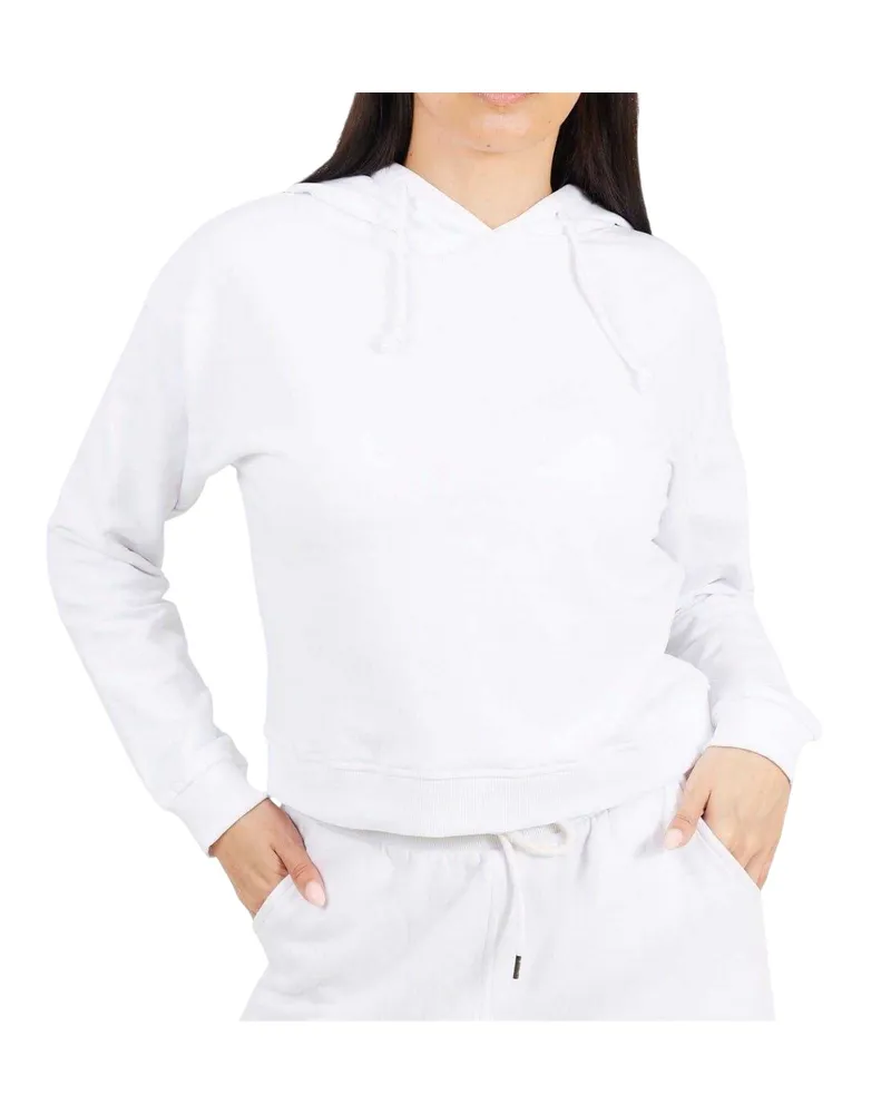 Brave Soul Kurzes Sweatshirt für Damen (Weiß Weiß