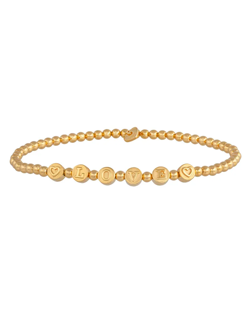 cai Stretch-Armband 925/- Sterling Silber vergoldet LOVE Gold