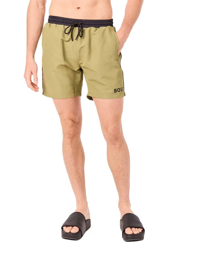 HUGO BOSS Starfish" Badeshorts für Herren (Salbei Blau Khaki