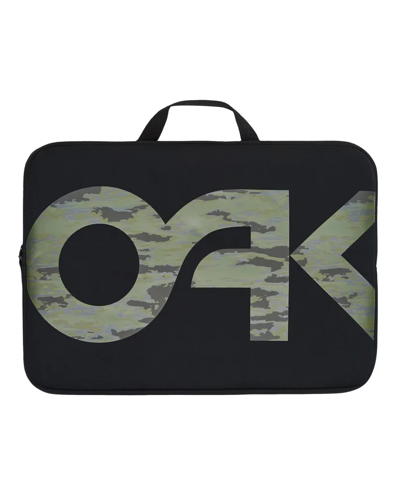 Oakley B1B Logo Schwarz/Camo Grün Laptop-Hülle Schwarz