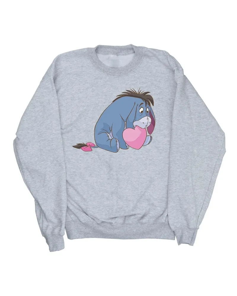 Disney Winnie The Pooh Eeyore Mouth" Sweatshirt für Damen (Grau Hellgrau