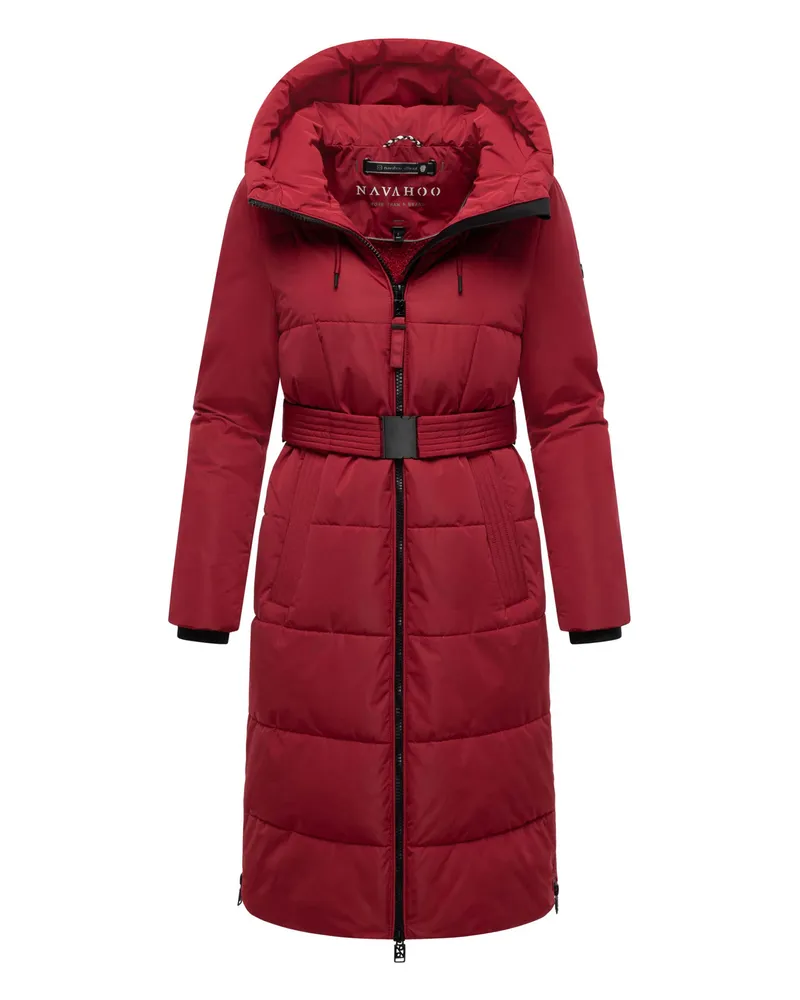 NAVAHOO Damen Steppmantel Herbstnebel – elegant, warm & funktional Rot