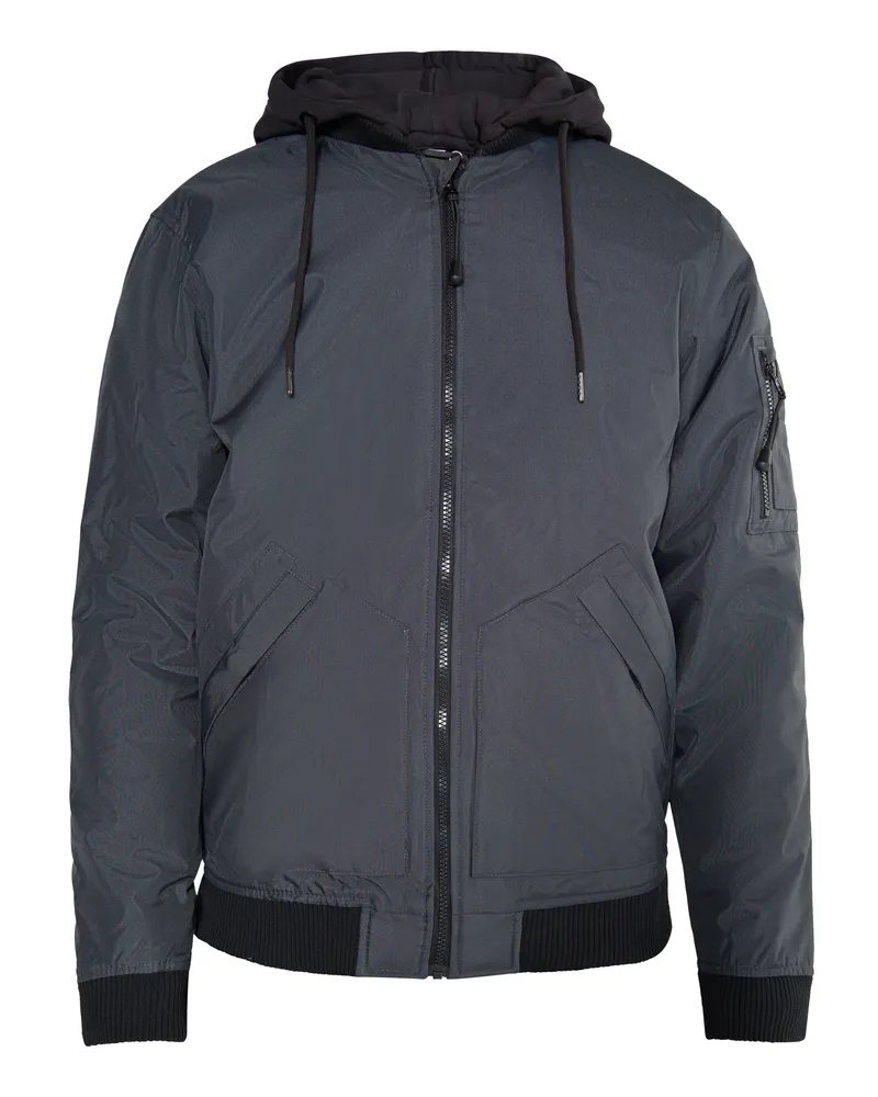 My Mo Bomberjacke Herren Holzkohle Dunkelgrau