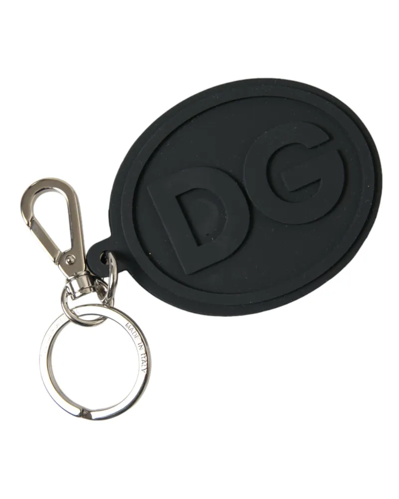 Dolce & Gabbana DG Schlüsselanhänger aus Silikon - Schwarz Schwarz