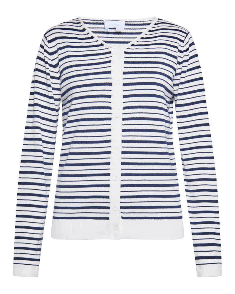 Usha Strickjacke Damen weiss + marine Weiß