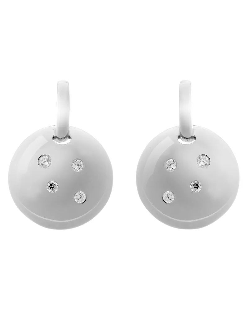 Orphelia Linn' Damen 925 Sterling Silber Set: Kettenanhänger + Ohrringe - Silber SET-7130 Silber
