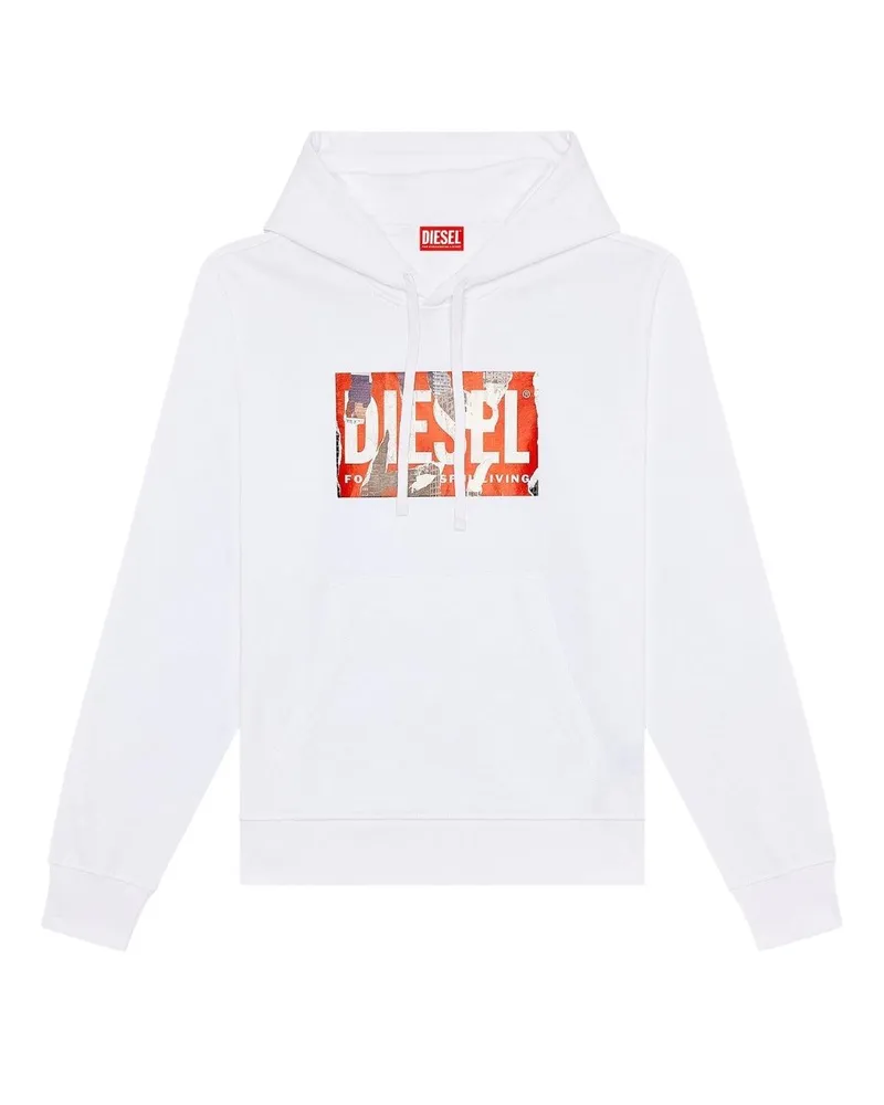 Diesel Kapuzenpullover für Herren, Logo (Weiß Weiß