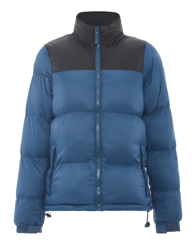 My Mo Wattierte Steppjacke Damen Dunkelblaugrün Schwarz Dunkelblau