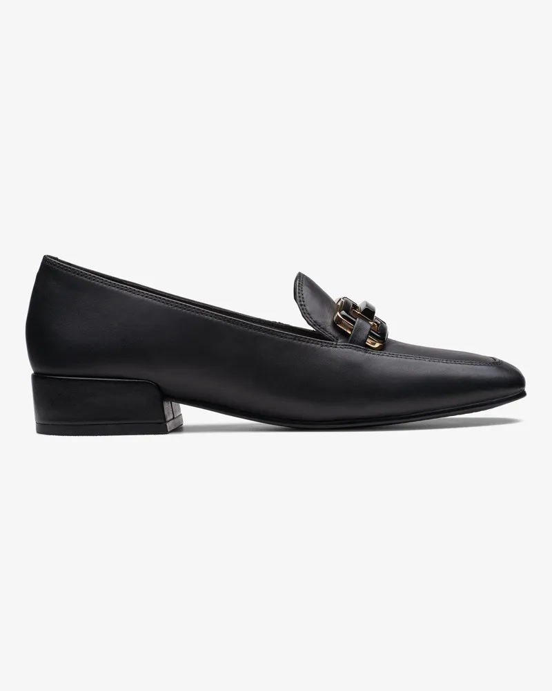 Clarks Seren 30 Einfache schwarze Lederschuhe Schwarz