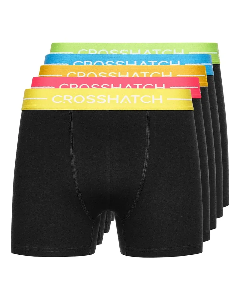 CrossHatch Astral Bright" Boxershorts für Herren(5er-Pack) (Schwarz Schwarz