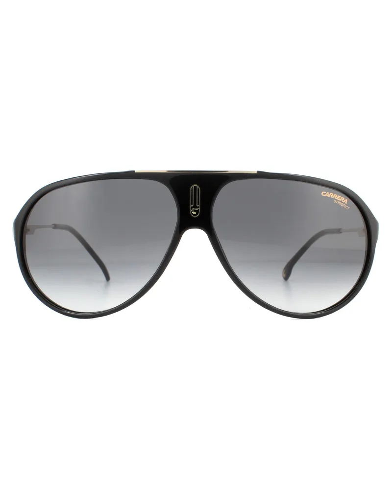 Carrera Aviator Mens Black Dark Grey Gradient Sonnenbrille Schwarz