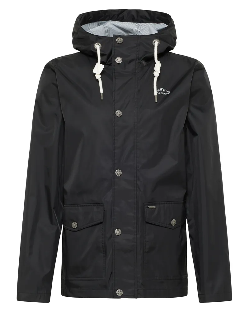 IceBound Regenjacke Herren Schwarz Schwarz