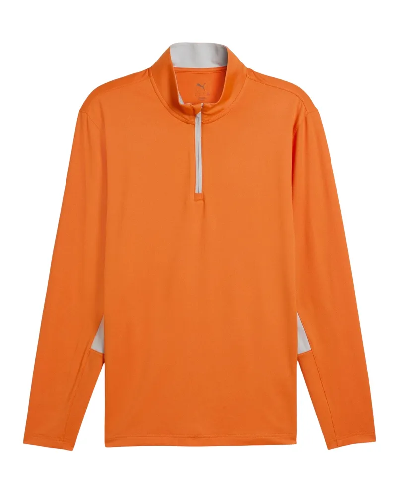 Puma Pure 2.0" Midlayer für Herren, mit kurzem Reißverschluss, Emblem (Orange Orange