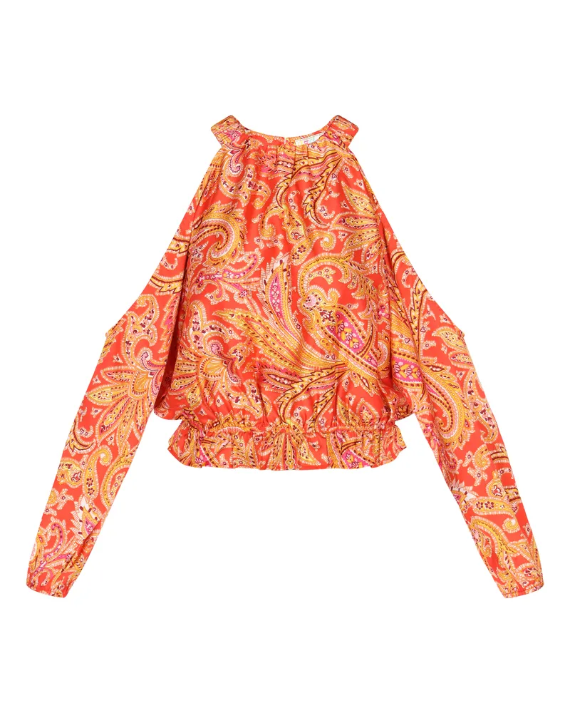 IZIA Bluse Frauen orange mehrfarbig Orange