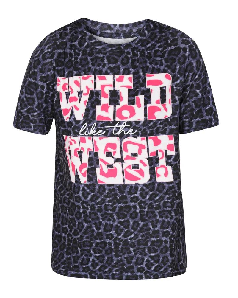 FAINA T-Shirt Frauen schwarz mehrfarbig Schwarz