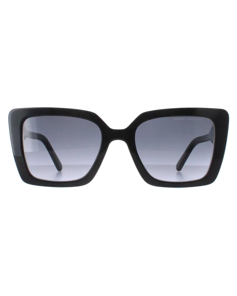 Marc Jacobs MARC 733/S 807 9O glÃ¤nzende schwarze dunkelgraue Sonnenbrille mit Farbverlauf Schwarz