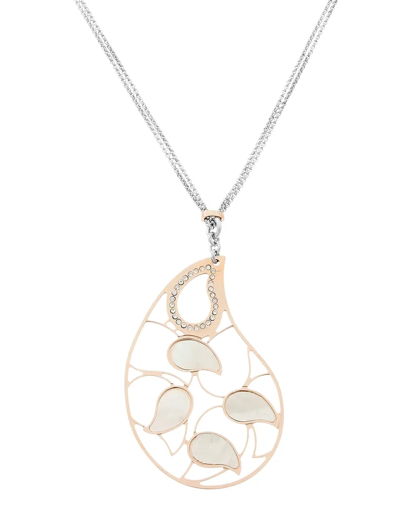 Orphelia Lana' Damen-Kette mit Anhänger aus 925er Sterlingsilber, Silber/Rosé, ZK-7164 Silber