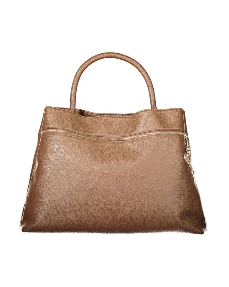 Twin-Set Karamell Handtasche mit Reißverschluss Cognac