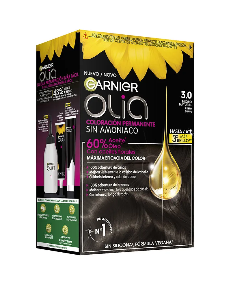 Garnier Olia permanente Farbe #3,0-Schwarz 4 Stk 