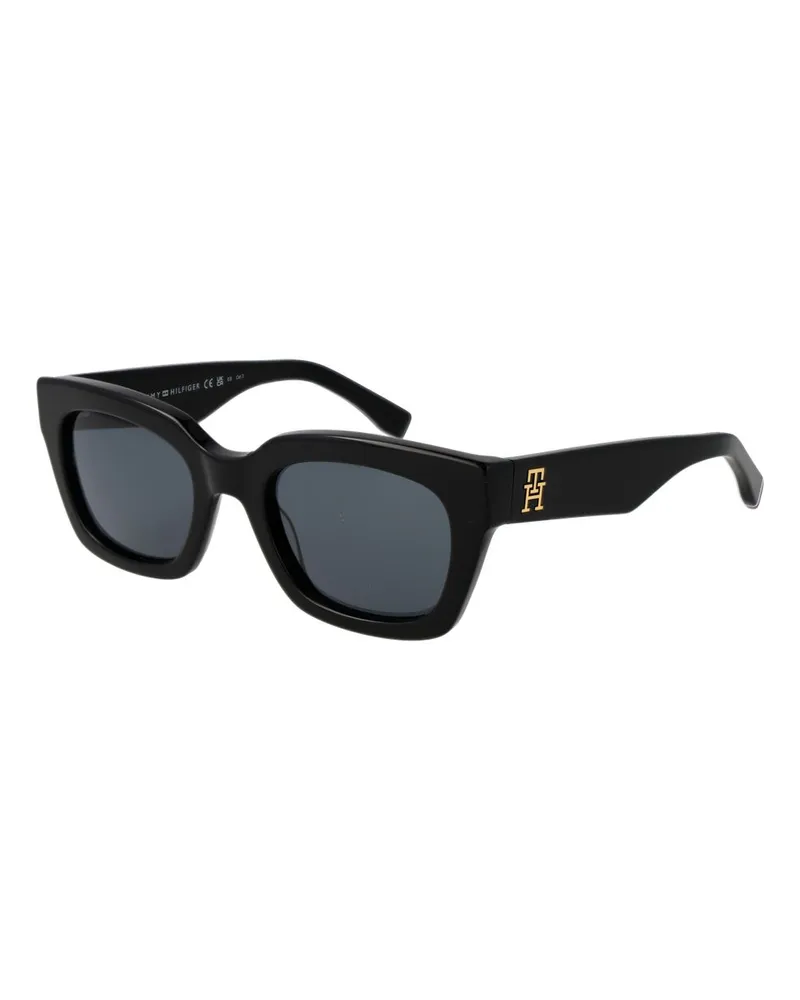 Tommy Hilfiger Quadratische Sonnenbrille Th Logo Schwarz