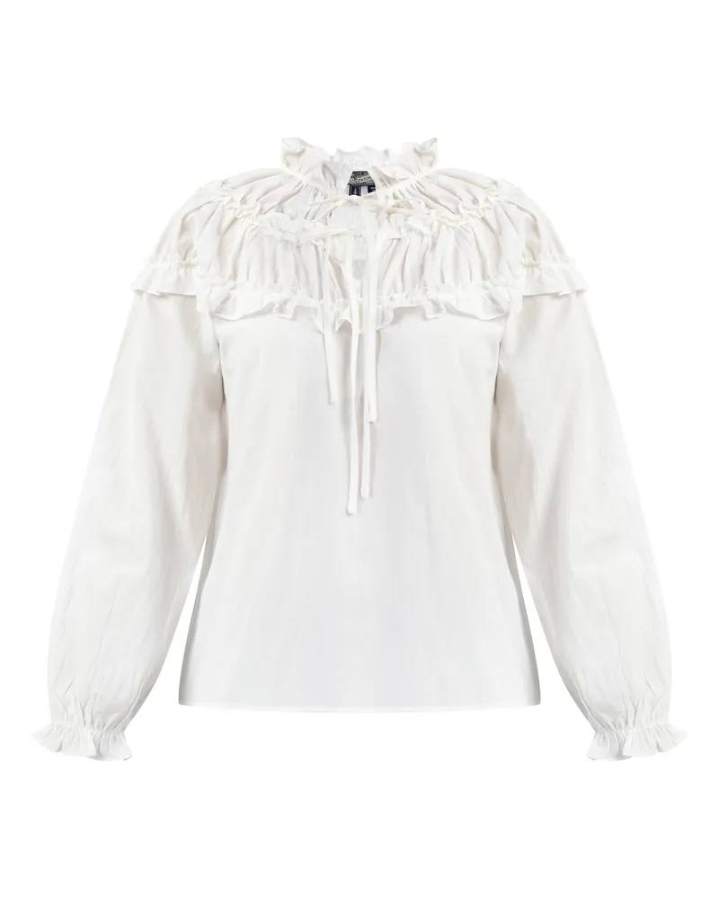 DreiMaster Bluse Damen Wollweiß Wollweiß