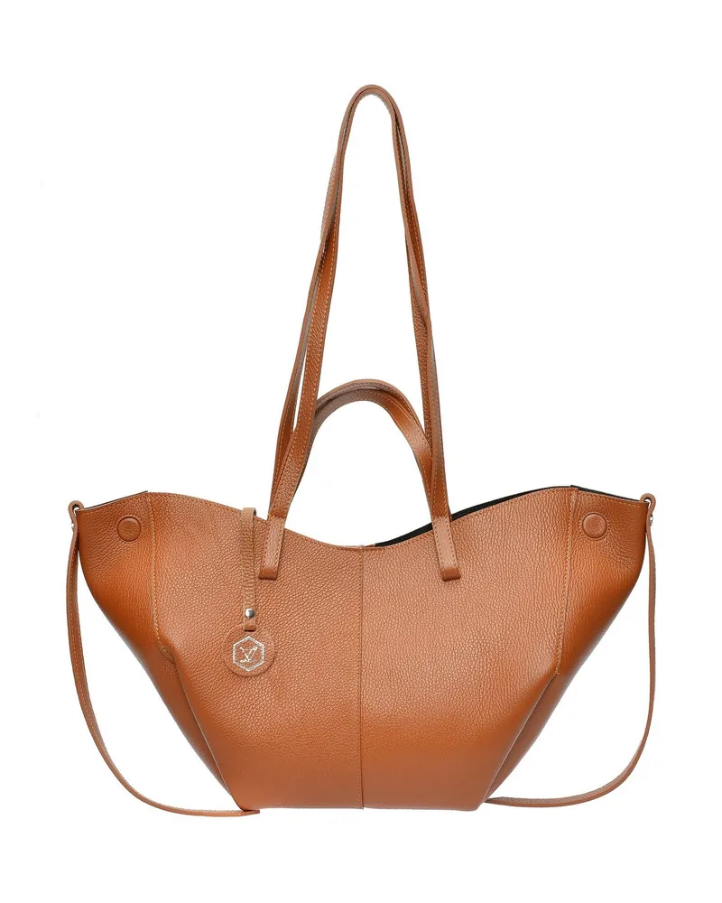 Luisa Vannini Braun Rindsledertasche Braun