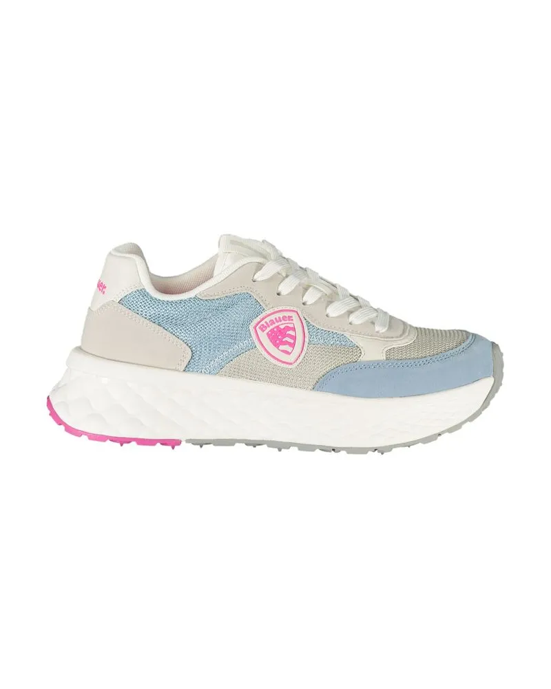 Blauer Azzurro Polyurethan Damen Sneaker Blau