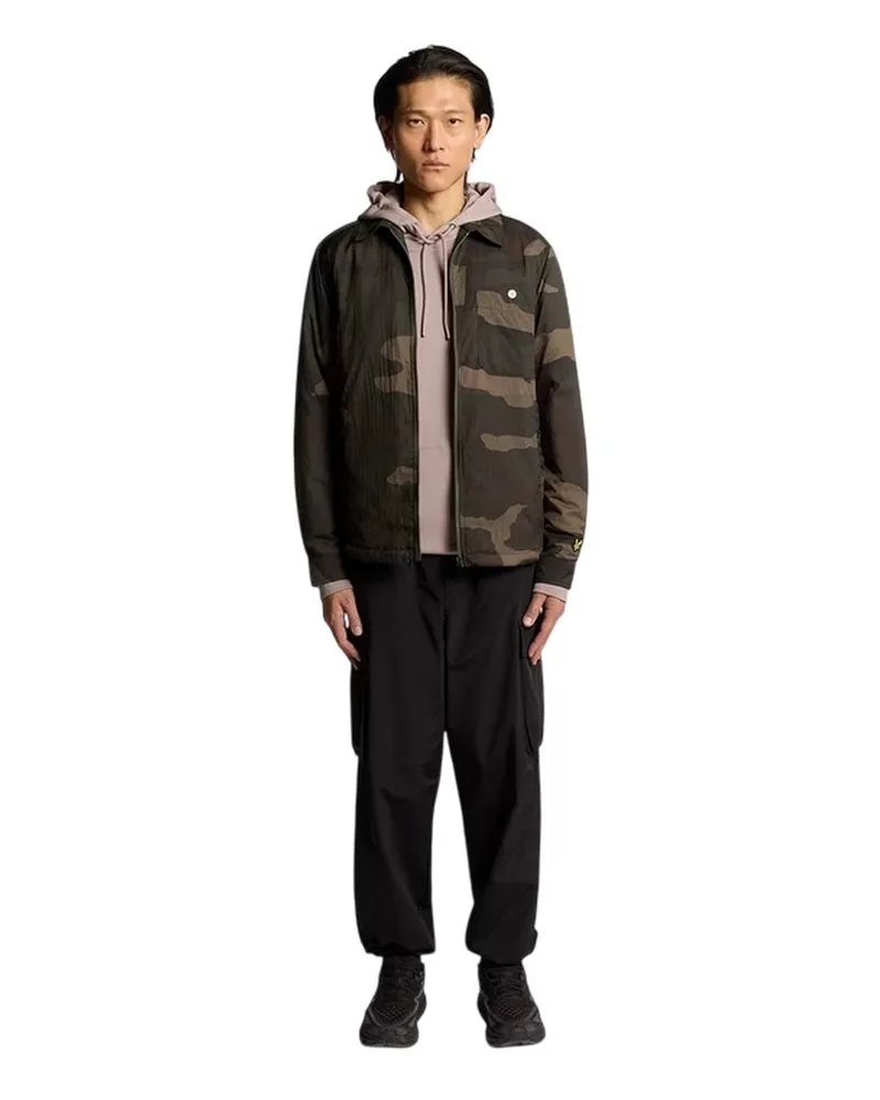 Lyle & Scott Hemdjacke für Herren, Baumwolle (Oliv Oliv