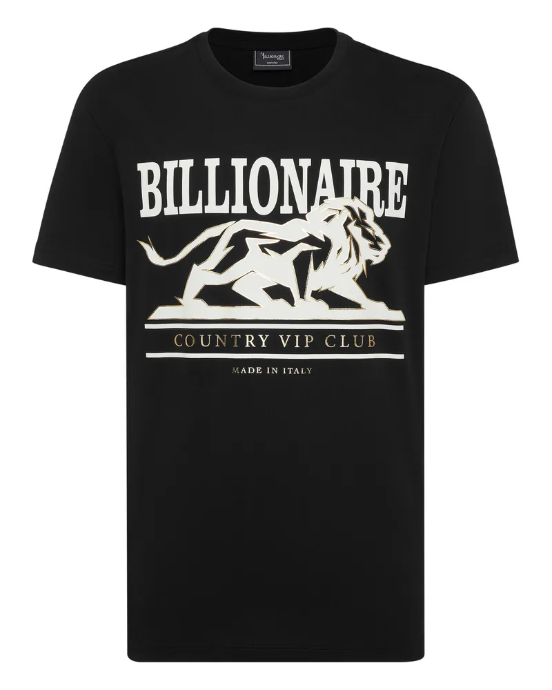 Billionaire T-Shirt Rundhalsausschnitt Ss Lion Schwarz