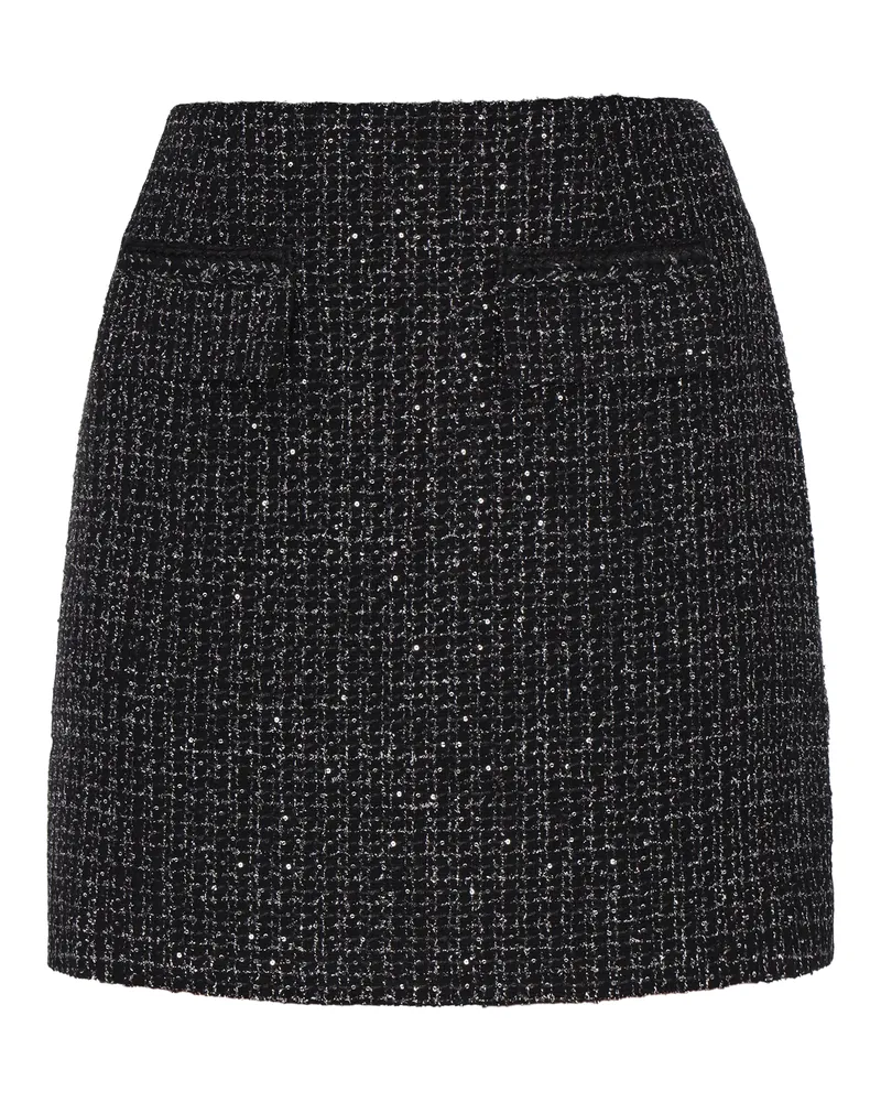 FAINA Rock Frauen Schwarz Silber Schwarz