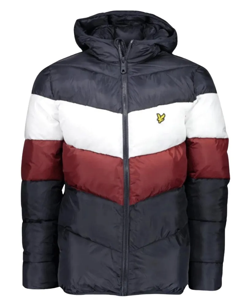Lyle & Scott Steppjacke für Herren (Dunkles Marineblau/Weiß/Rot Marineblau