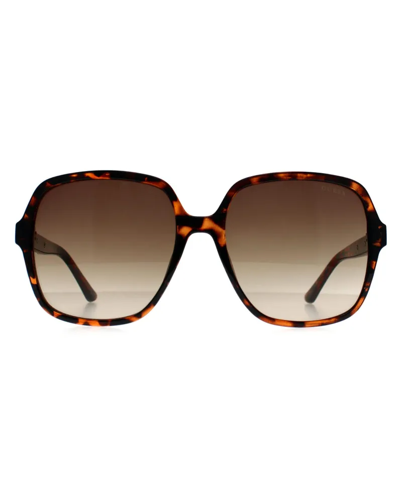 Guess GF6203 52P dunkle havannabraune Sonnenbrille mit Farbverlauf Braun